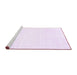 Sideview of Machine Washable Solid Purple Modern Area Rugs, wshcon117pur