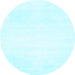 Round Solid Light Blue Modern Rug, con117lblu