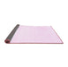 Sideview of Solid Pink Modern Rug, con117pnk