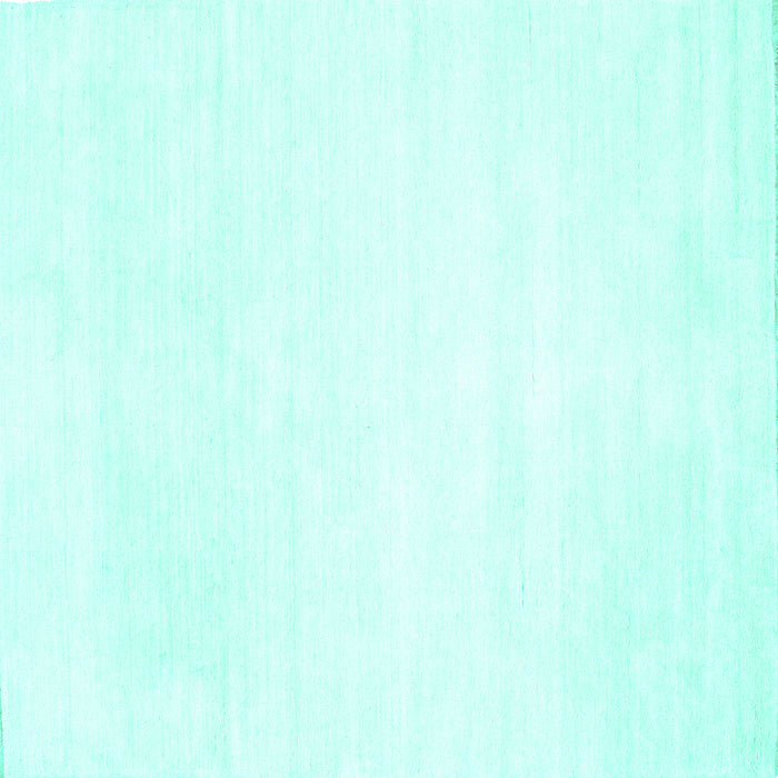 Square Solid Turquoise Modern Rug, con117turq