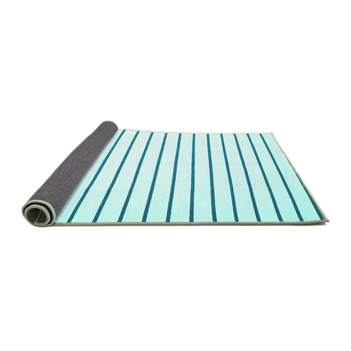 Sideview of Solid Turquoise Modern Rug, con1180turq