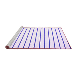 Sideview of Machine Washable Solid Purple Modern Area Rugs, wshcon1180pur