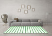 Machine Washable Solid Emerald Green Modern Area Rugs in a Living Room,, wshcon1180emgrn