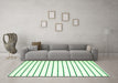 Machine Washable Solid Green Modern Area Rugs in a Living Room,, wshcon1180grn