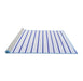 Sideview of Machine Washable Solid Blue Modern Rug, wshcon1180blu