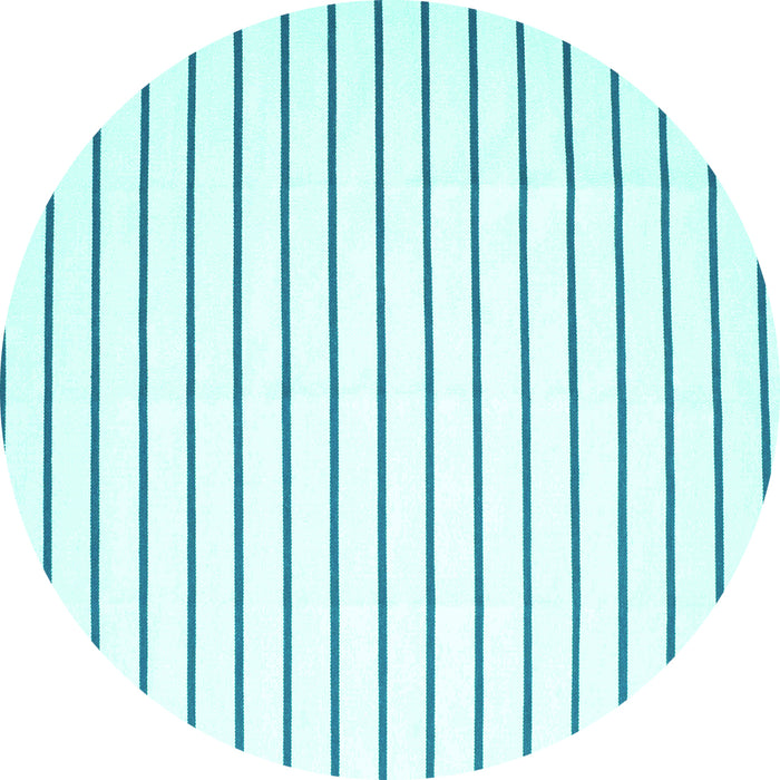 Round Machine Washable Solid Turquoise Modern Area Rugs, wshcon1180turq