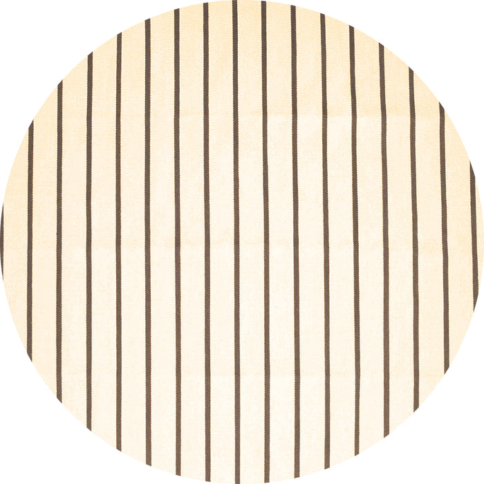 Round Solid Brown Modern Rug, con1180brn