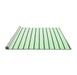 Sideview of Machine Washable Solid Emerald Green Modern Area Rugs, wshcon1180emgrn