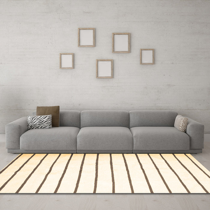 Machine Washable Southwestern Brown Country Rug in a Living Room,, wshcon1181brn