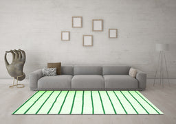 Machine Washable Southwestern Green Country Area Rugs in a Living Room,, wshcon1181grn