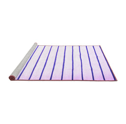 Sideview of Machine Washable Southwestern Purple Country Area Rugs, wshcon1181pur