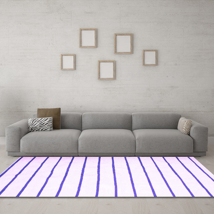 Machine Washable Southwestern Purple Country Area Rugs in a Living Room, wshcon1181pur