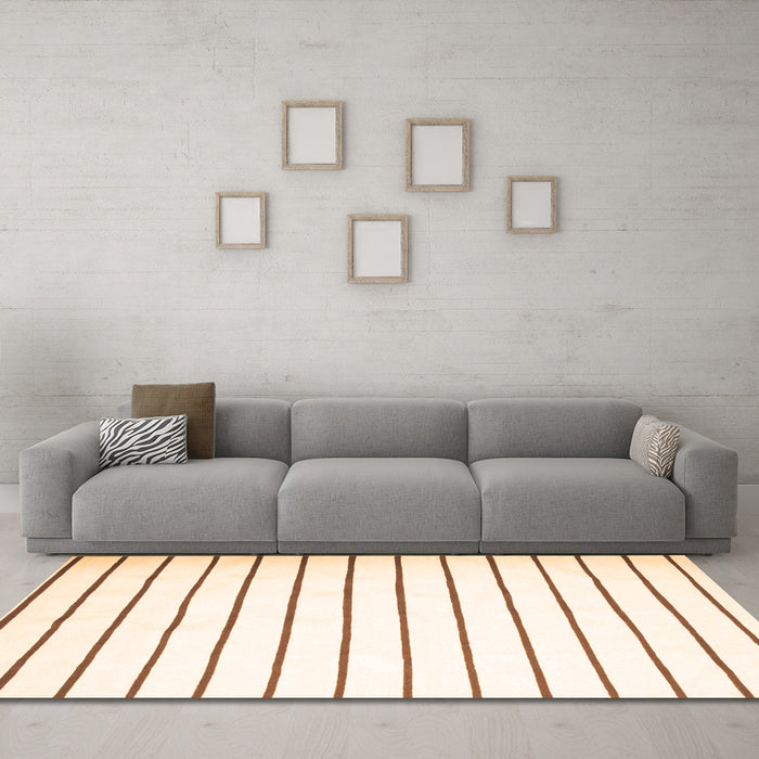 Machine Washable Southwestern Orange Country Area Rugs in a Living Room, wshcon1181org