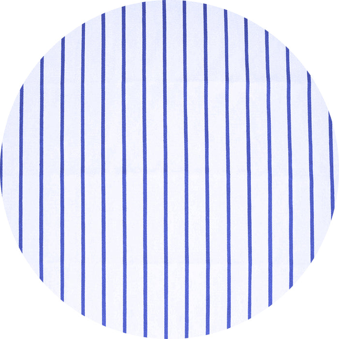 Round Machine Washable Solid Blue Modern Rug, wshcon1182blu