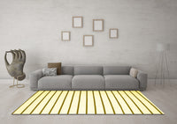 Machine Washable Solid Yellow Modern Rug, wshcon1182yw