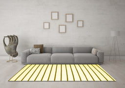 Machine Washable Solid Yellow Modern Rug in a Living Room, wshcon1182yw