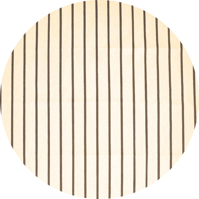 Round Solid Brown Modern Rug, con1182brn