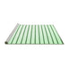 Sideview of Machine Washable Solid Emerald Green Modern Area Rugs, wshcon1182emgrn