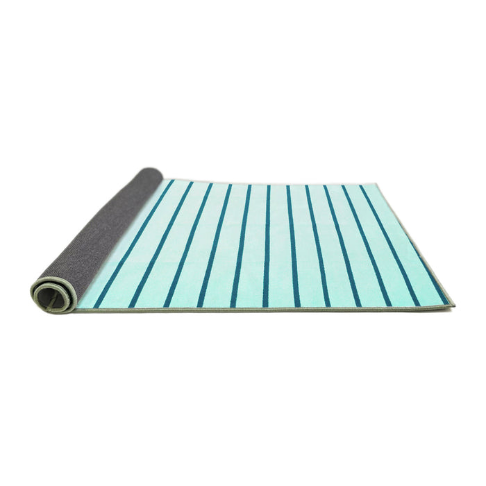 Sideview of Solid Turquoise Modern Rug, con1182turq