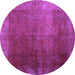 Round Persian Purple Bohemian Rug, con1183pur