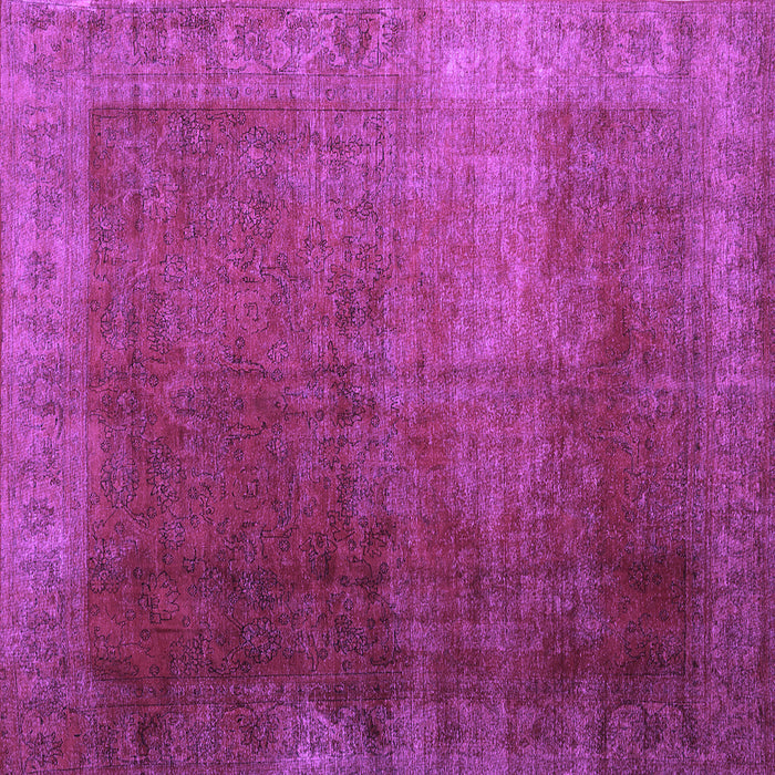 Square Machine Washable Persian Purple Bohemian Area Rugs, wshcon1183pur