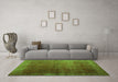 Machine Washable Persian Green Bohemian Area Rugs in a Living Room,, wshcon1183grn