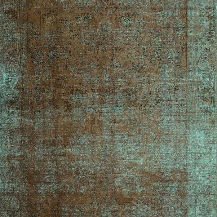 Machine Washable Persian Turquoise Bohemian Area Rugs, wshcon1183turq