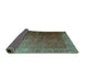 Sideview of Persian Turquoise Bohemian Rug, con1183turq