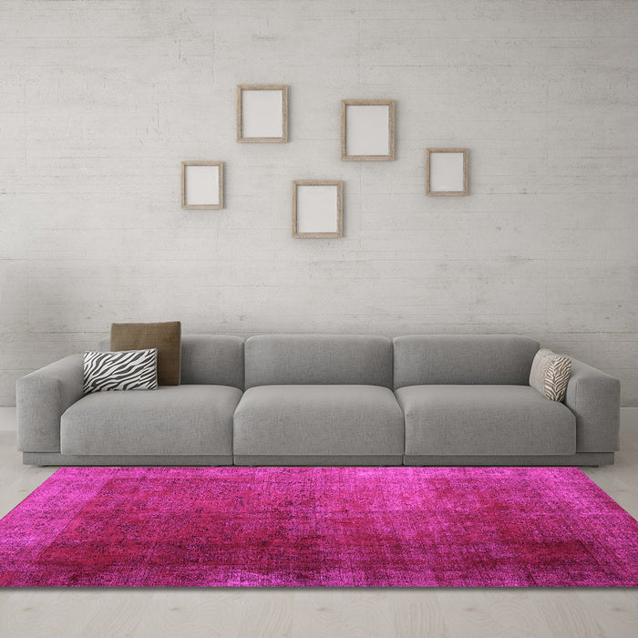 Machine Washable Persian Pink Bohemian Rug in a Living Room, wshcon1183pnk