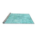 Sideview of Machine Washable Abstract Light Blue Contemporary Rug, wshcon1184lblu