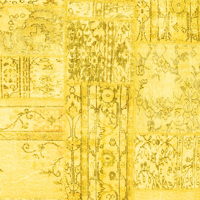 Machine Washable Abstract Yellow Contemporary Rug, wshcon1184yw