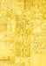 Abstract Yellow Contemporary Rug, con1184yw