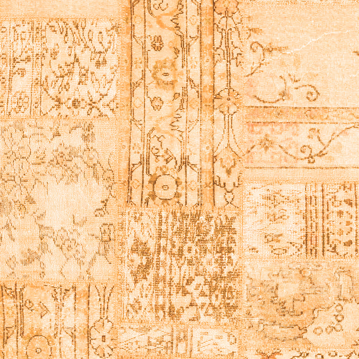 Serging Thickness of Machine Washable Abstract Orange Contemporary Area Rugs, wshcon1184org