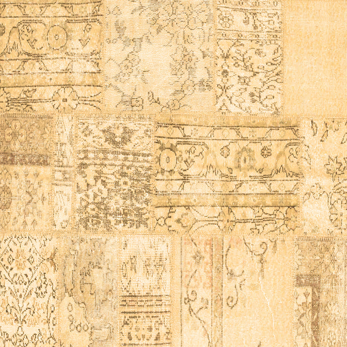 Square Machine Washable Abstract Brown Contemporary Rug, wshcon1184brn