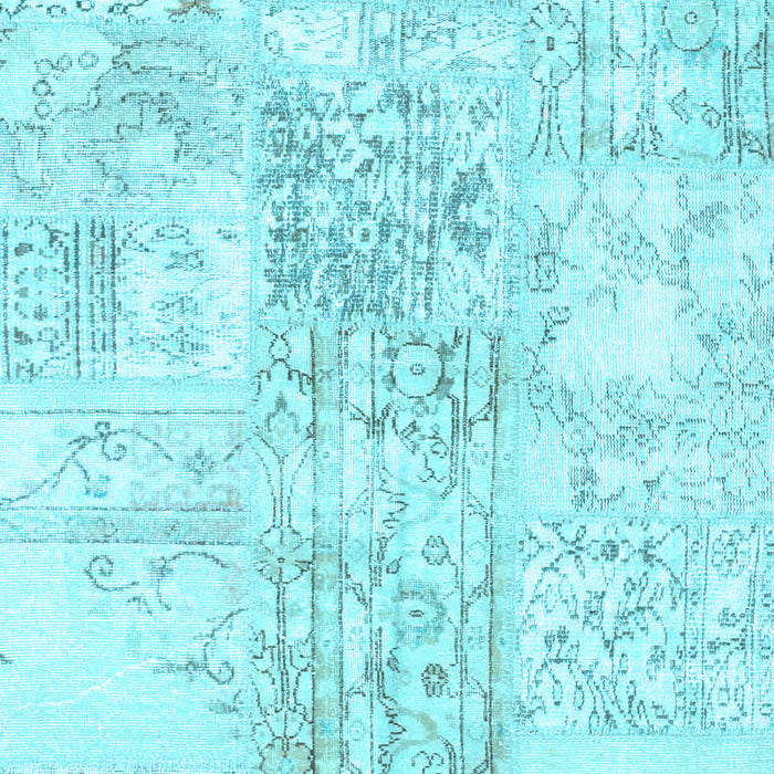 Abstract Light Blue Contemporary Rug, con1184lblu