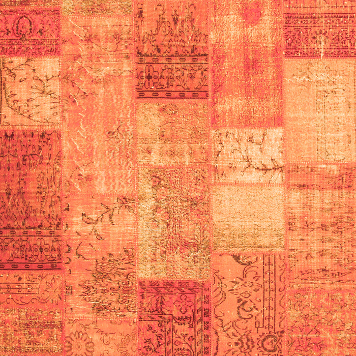 Patchwork Orange Transitional Rug, con1185org