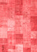 Patchwork Red Transitional Area Rugs