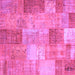 Square Patchwork Purple Transitional Rug, con1185pur