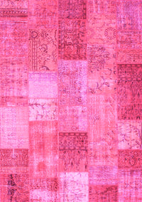 Patchwork Pink Transitional Rug, con1185pnk