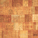 Square Patchwork Brown Transitional Rug, con1185brn