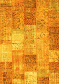 Patchwork Yellow Transitional Rug, con1185yw