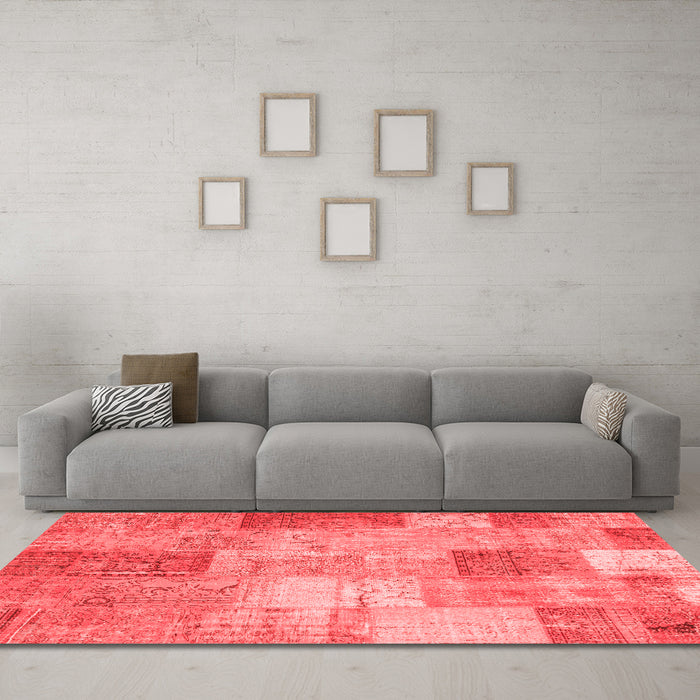 Transitional Red Washable Rugs