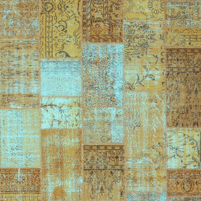 Patchwork Light Blue Transitional Rug, con1185lblu