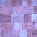 Square Patchwork Blue Transitional Rug, con1185blu