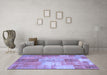 Machine Washable Patchwork Blue Transitional Rug in a Living Room, wshcon1185blu