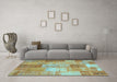Machine Washable Patchwork Light Blue Transitional Rug in a Living Room, wshcon1185lblu