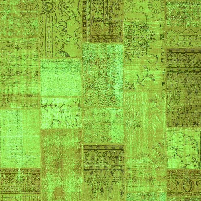 Patchwork Green Transitional Rug, con1185grn