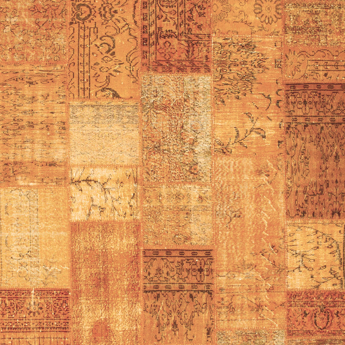 Patchwork Brown Transitional Rug, con1185brn