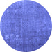 Round Persian Blue Bohemian Rug, con1186blu