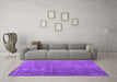 Machine Washable Persian Purple Bohemian Area Rugs in a Living Room, wshcon1186pur